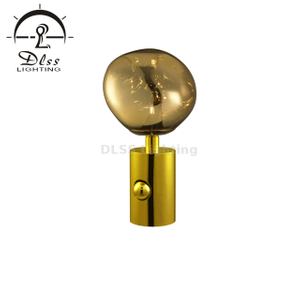 DLSS Lampe de table Decor en acrylique doré avec base en métal doré 9305T