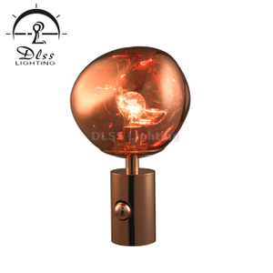 Cuivre Acrylique Bouton-poussoir E27 Lampe de table 9305T
