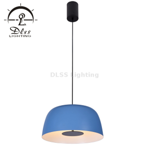 LED moderne élégance pendentif suspendu lampe en métal pendentif éclairage bleu suspendu éclairage rétro industriel